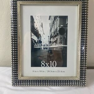 Silver Studded Picture Frame New! 8x10 photo